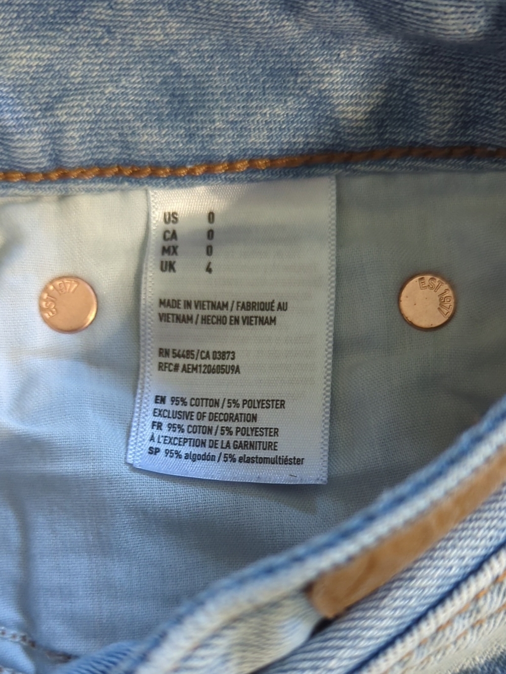 American Eagle Outfitters Light Blue Denim Mini Skirt - Picture 4 of 6